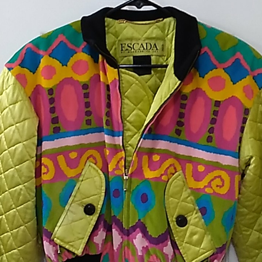 Vintage ESCADA Mod Abstract Bomber Jacket - Picture 6 of 13